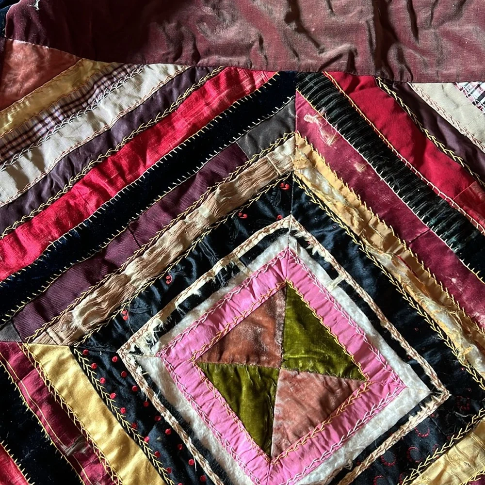 Elegant Multicolor Patchwork Quilt handmade